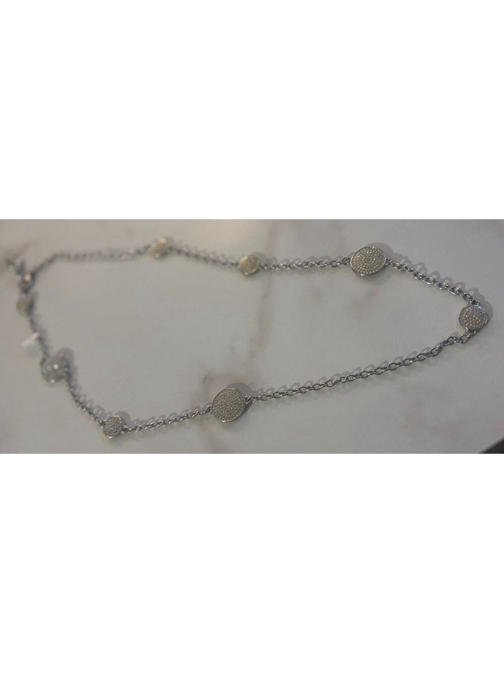 Anne Klein silver-tone rhinestone necklace
